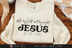 Jesus Is The Light SVG PNG | Boho Christian PNG Product Image 4