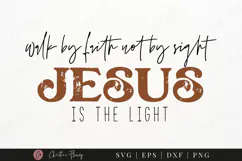Jesus Is The Light SVG PNG | Boho Christian PNG Product Image 8