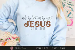 Jesus Is The Light SVG PNG | Boho Christian PNG Product Image 5