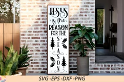 Jesus is the reason for the season Porch Sign SVG Product Image 1
