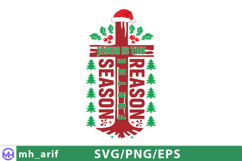 Jesus is the Reason for the Season SVG Christian Christmas Product Image 2