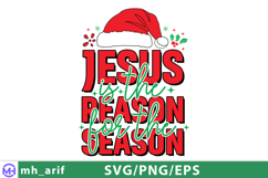 Jesus is the Reason for the Season SVG Christian Christmas Product Image 2