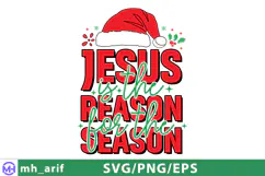 Jesus is the Reason for the Season SVG Christian Christmas Product Image 2
