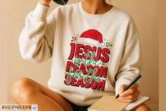 Jesus is the Reason for the Season SVG Christian Christmas Product Image 3