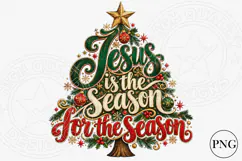 Jesus Is the Reason for the Season PNG | Vintage Christian Product Image 1