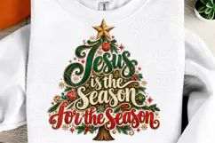 Jesus Is the Reason for the Season PNG | Vintage Christian Product Image 4