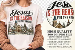 Jesus Is The Reason For The Season PNG,Christian Holiday Product Image 1