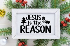 Jesus Is the Reason Sign SVG, Farmhouse Christmas Sign Product Image 2