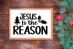 Jesus Is the Reason Sign SVG, Farmhouse Christmas Sign Product Image 3