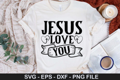 Jesus Love You SVG - Christian Quotes Design Product Image 1
