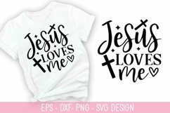 Jesus Loves Me SVG - Christian Quotes SVG Design Product Image 1
