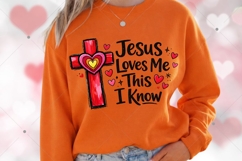 Jesus Loves me PNG, Jesus valentine png, Christian Valentine Product Image 5