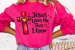 Jesus Loves me PNG, Jesus valentine png, Christian Valentine Product Image 7