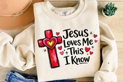 Jesus Loves me PNG, Jesus valentine png, Christian Valentine Product Image 8