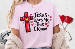 Jesus Loves me PNG, Jesus valentine png, Christian Valentine Product Image 9
