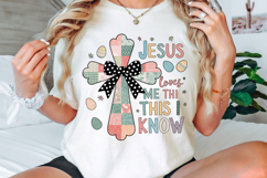 Jesus Loves Me This I Know Easter Cross PNG, Jesus loves me Product Image 3
