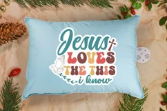 Jesus Loves The This Stickers SVG , Christian SVG Design Product Image 3