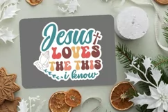 Jesus Loves The This Stickers SVG , Christian SVG Design Product Image 2