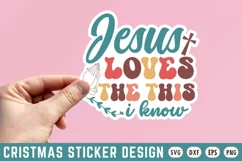 Jesus Loves The This Stickers SVG , Christian SVG Design Product Image 1