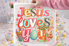Retro Jesus Easter PNG, Christian Easter PNG, Religious PNG Product Image 2