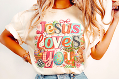 Retro Jesus Easter PNG, Christian Easter PNG, Religious PNG Product Image 4