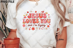 Jesus Loves You Retro Valentine's Day PNG Product Image 2