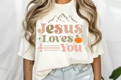 Jesus Loves You SVG , Autumn Bible Verse SVG Product Image 2