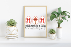 Jesus Made Her A Mama Sublimation,Coquette Christian Mama Product Image 3