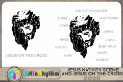 Jesus Nativity scene cut files - Jesus on the cross / manger Product Image 2