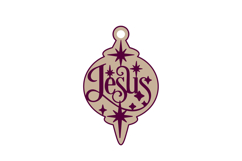 Jesus Laser Cut SVG Ornament, Christmas Decoration, Lasercut Product Image 2