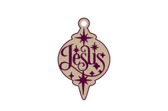 Jesus Laser Cut SVG Ornament, Christmas Decoration, Lasercut Product Image 2