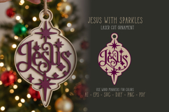 Jesus Laser Cut SVG Ornament, Christmas Decoration, Lasercut Product Image 1