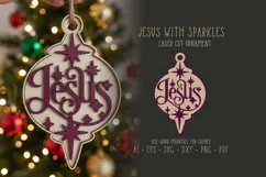 Jesus Laser Cut SVG Ornament, Christmas Decoration, Lasercut Product Image 1