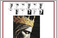 Realistic Jesus photostitch embroidery design portrait art Product Image 3