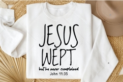 Jesus Wept SVG PNG, Minimalist SVG, Jesus SVG Design Product Image 4