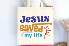 Jesus Saved My Life SVG, Christian SVG Design, Faith SVG Product Image 3