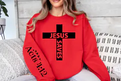 Jesus Saves Sleeve SVG, Religious SVG, Jesus Saves SVG Product Image 2