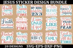 Christian Sticker Svg Bundle design and Jesus quotes Product Image 1