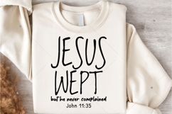 Jesus Wept SVG PNG, Minimalist SVG, Jesus SVG Design Product Image 5