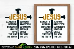 Jesus SVG Christian SVG T-Shirt Design Vintage Nails Cross Product Image 3