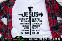 Jesus SVG Christian SVG T-Shirt Design Vintage Nails Cross Product Image 4