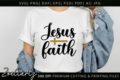 JESUS FAITH SVG Christian Quote SVG Cut Files Bible Verse Product Image 2