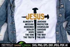 Jesus svg t-shirt design by shine green studio