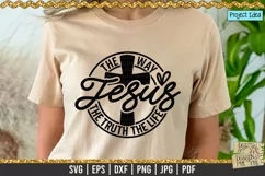 Jesus, The Way The Truth The Life is a professional design that is ready to be cut with all major cutting machines. Sublimation, iron-on transfer and printing file formats also included.