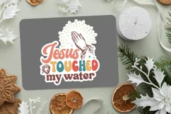 Jesus Touched My Water Stickers SVG , Christian SVG Design Product Image 2