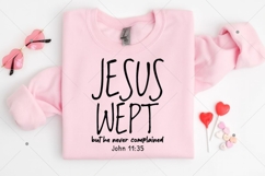 Jesus Wept SVG PNG, Minimalist SVG, Jesus SVG Design Product Image 3