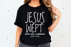 Jesus Wept SVG PNG, Minimalist SVG, Jesus SVG Design Product Image 10