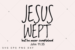 Jesus Wept SVG PNG, Minimalist SVG, Jesus SVG Design Product Image 1