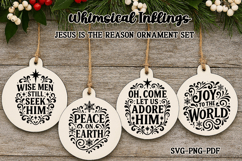 Jesus Is The Reason Ornaments SVG&#039;s-4 Designs Product Image 1