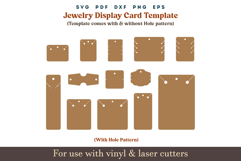 Jewelry display card Template, Necklace display Svg Pdf Pattern, Bracelet Card holder Template, Jewelry Holder Cricut glowforge cut files
